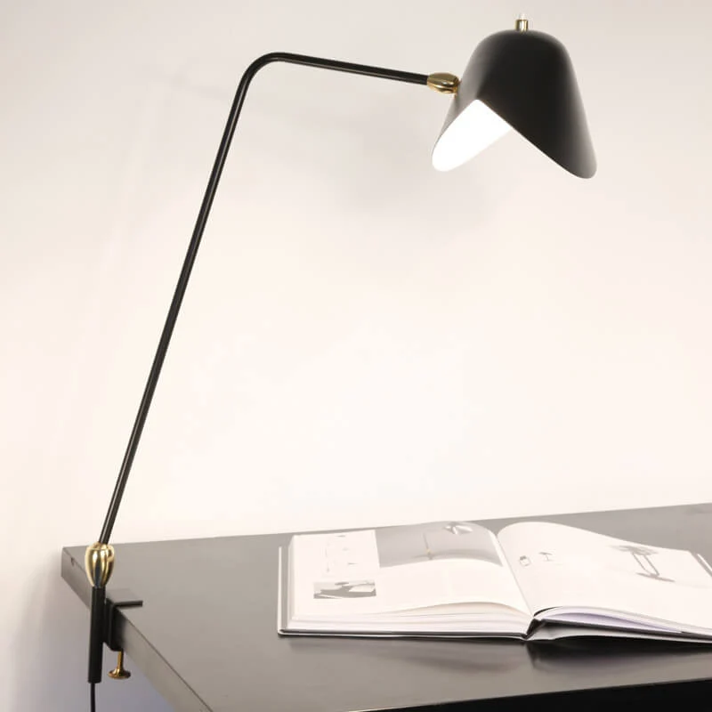 Serge Mouille Agrafée with 2 swivels Desk Lamp