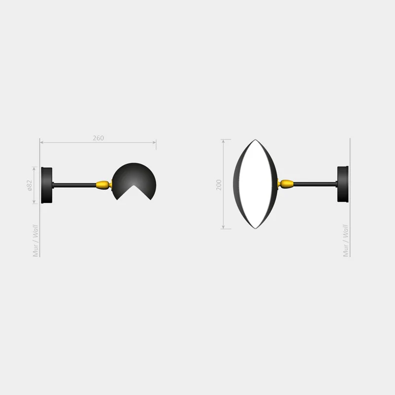 Serge Mouille Eye Sconce Lamp
