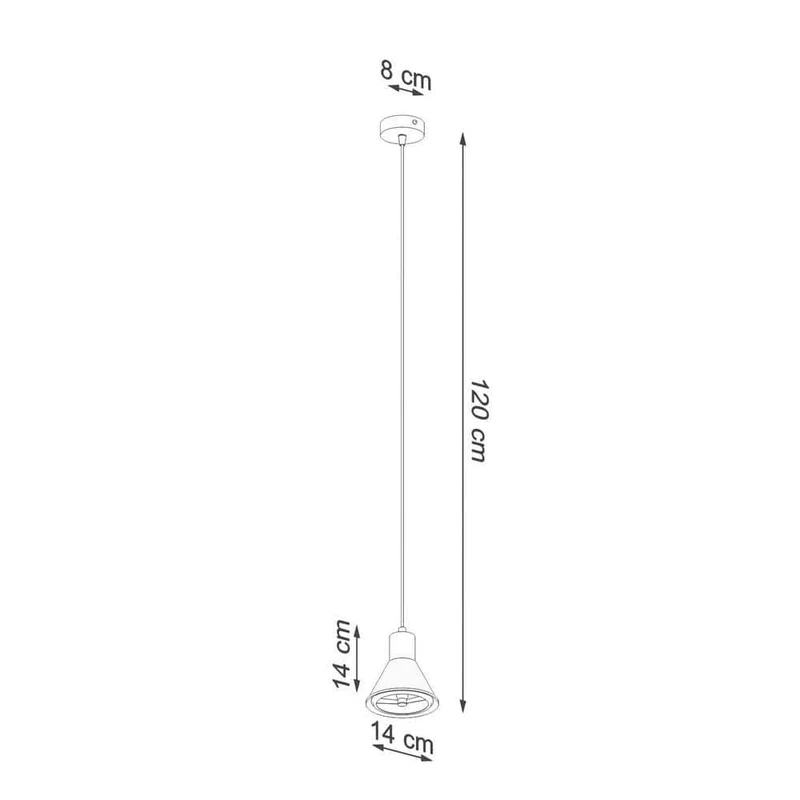 Suspension Douille Blanche