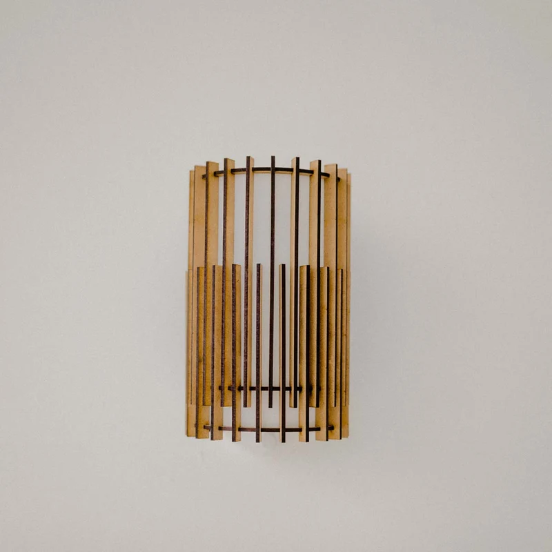 Mediterranean Objects SUAU Wall Sconce Lamp 2 Wood MDF