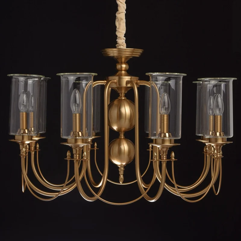 Lustre 8 Branches Laiton