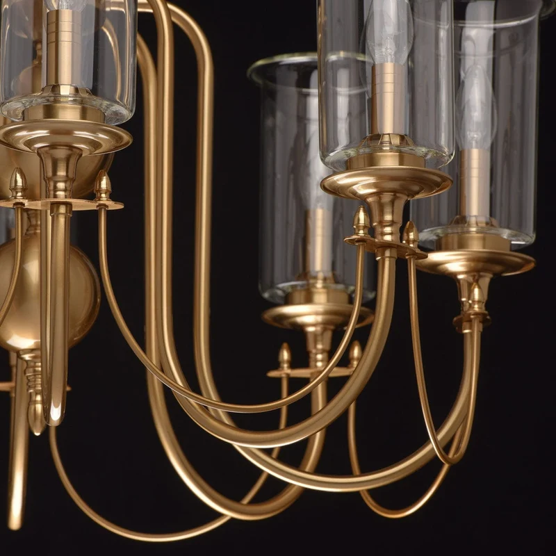 Lustre 8 Branches Laiton