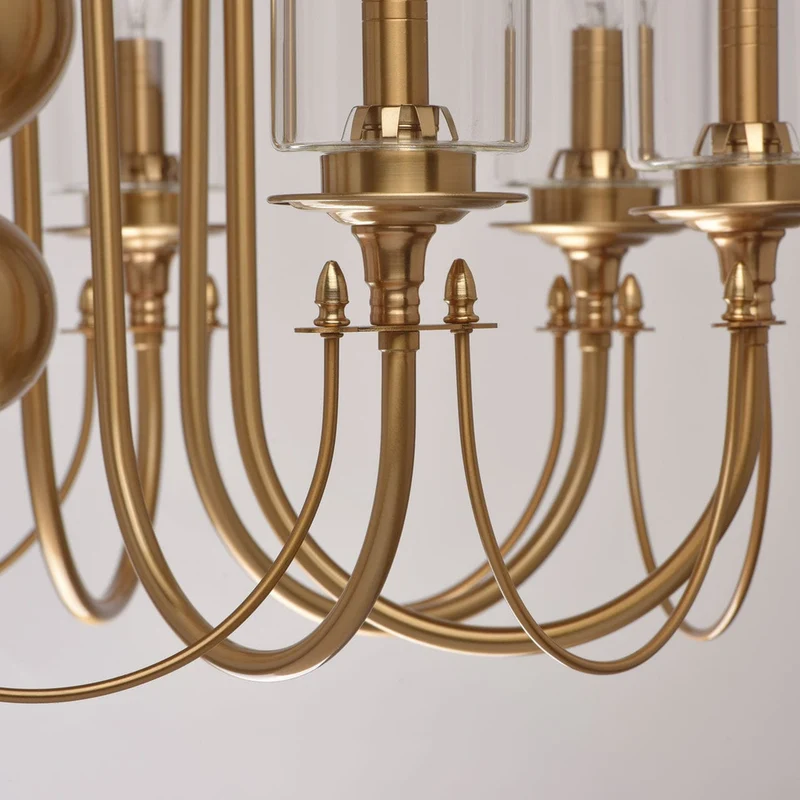 Lustre 8 Branches Laiton