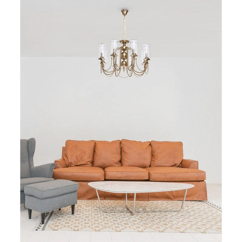 Lustre 8 Branches Laiton
