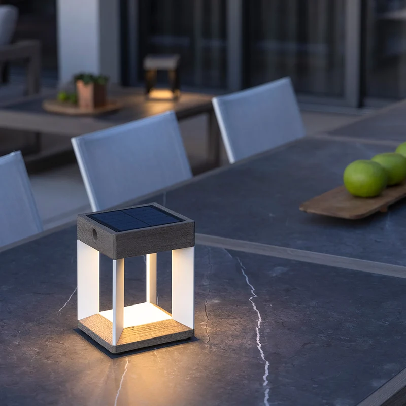 Les Jardins Teckalu Solar Table Lamp
