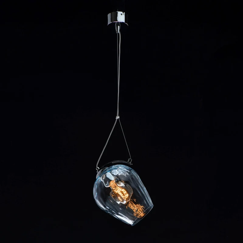 Suspension Verre Bleu