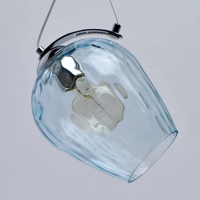 Suspension Verre Bleu