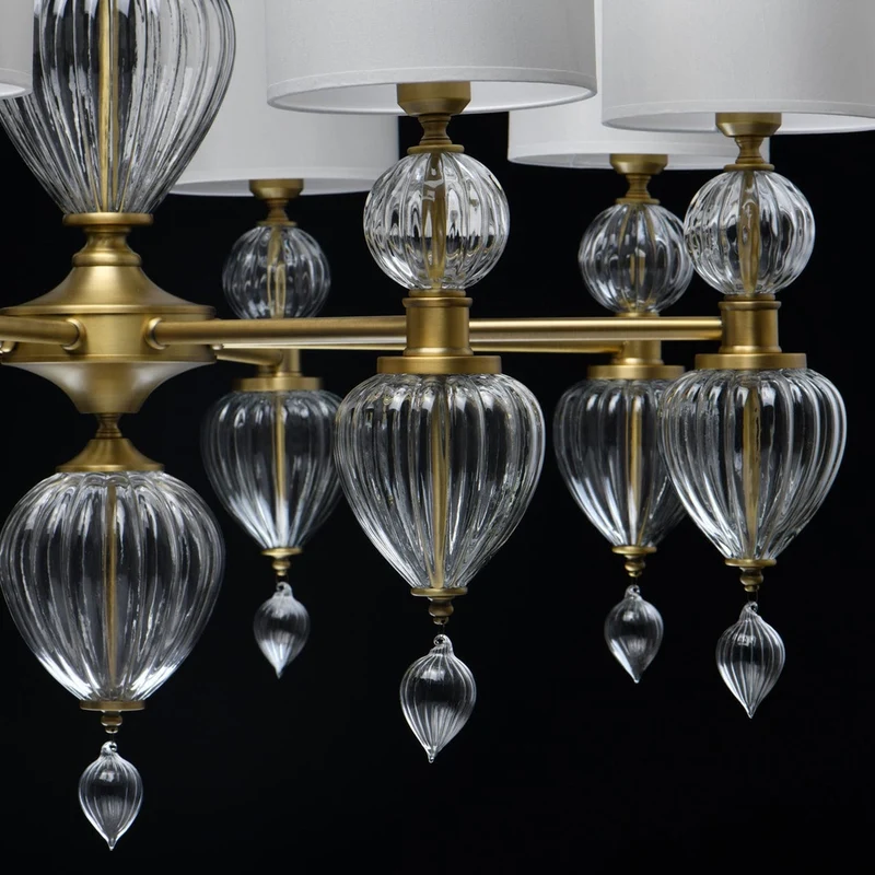 Vieux Lustre En Laiton