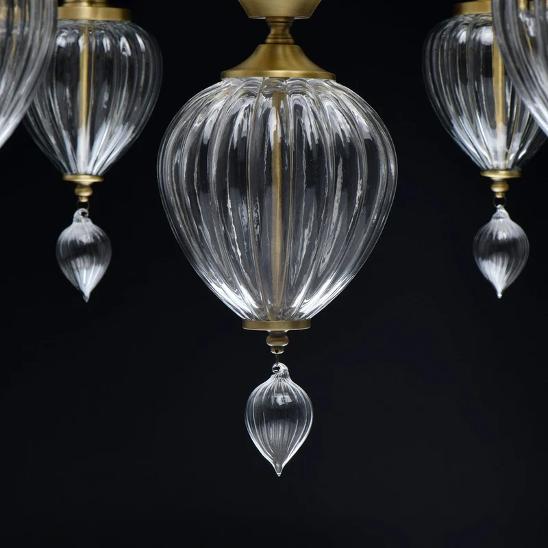 Vieux Lustre En Laiton