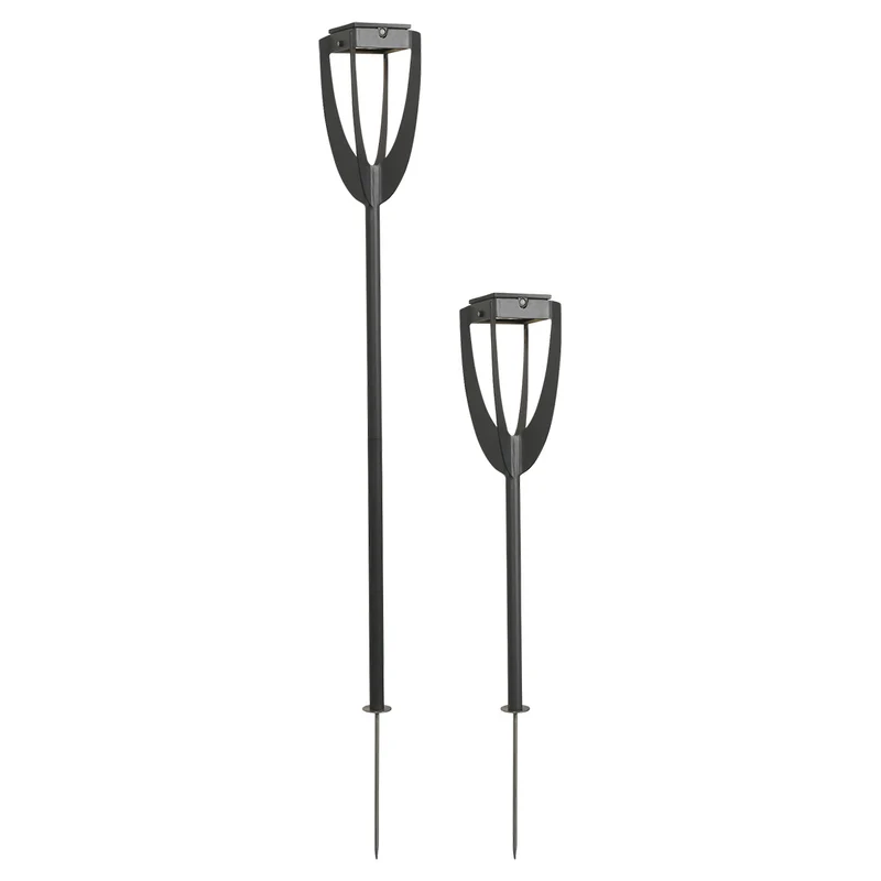 Les Jardins Tulip Adjustable Solar Torch to spike or to fix
