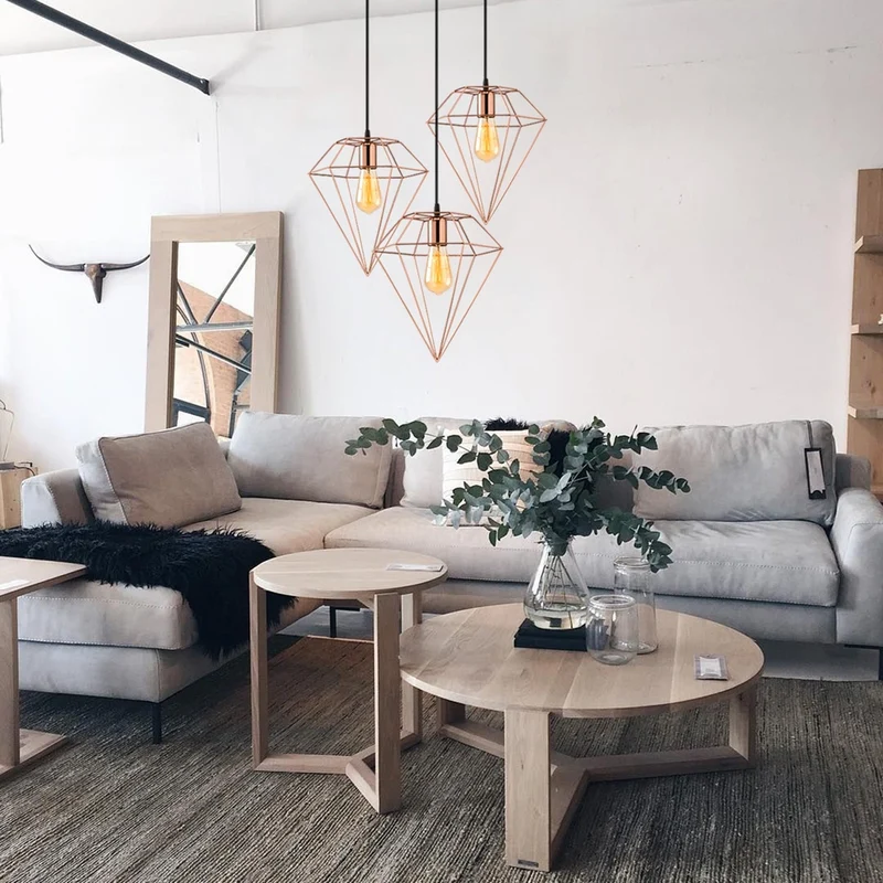 Lampe Suspension Cuivre Rose