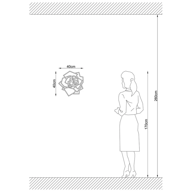 Applique Murale Rose
