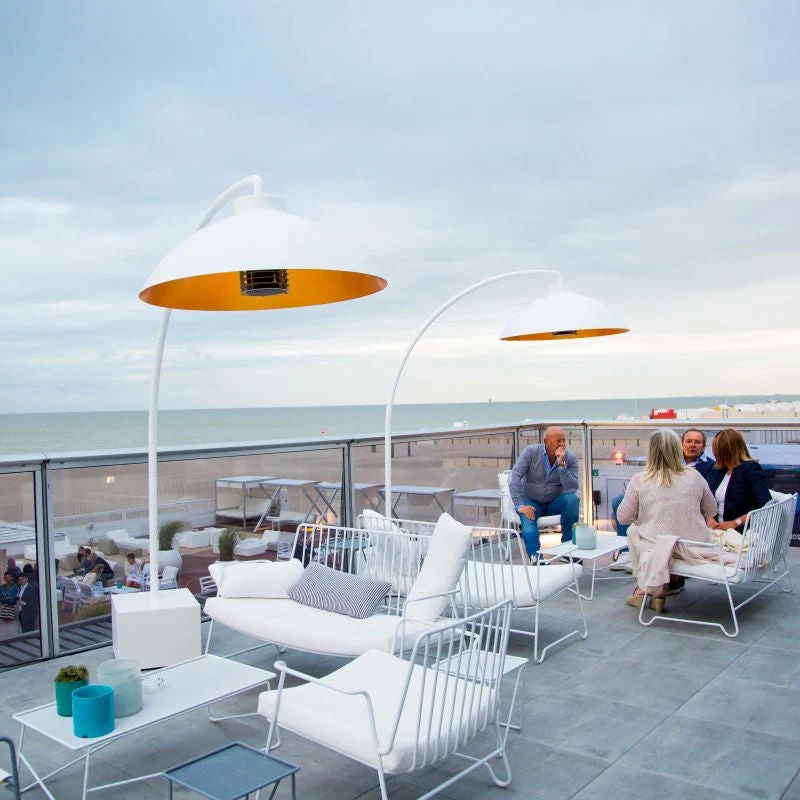 Heatsail Dome Patio Heater + Lamp - White Version