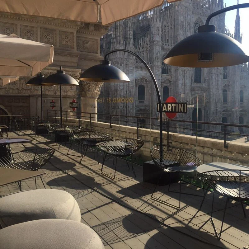 Heatsail Dome Patio Heater + Lamp - White Version