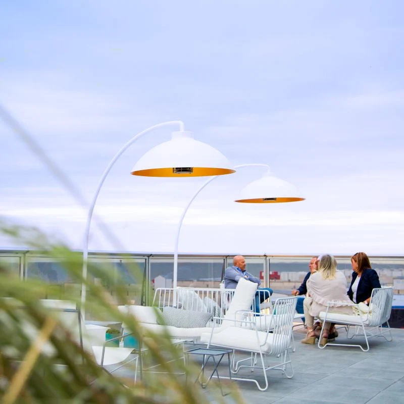 Heatsail Dome Patio Heater + Lamp - White Version