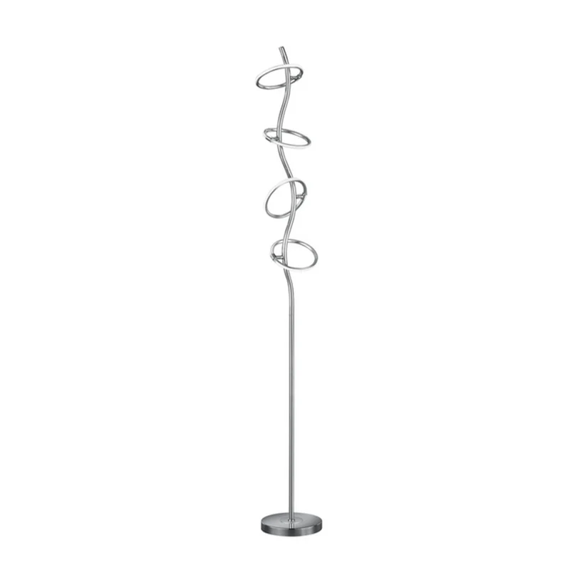 Lampadaire Chrome Blanc