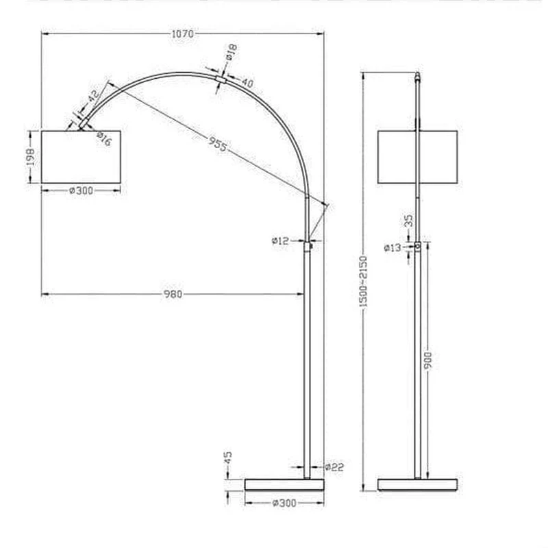 Lampadaire Marron