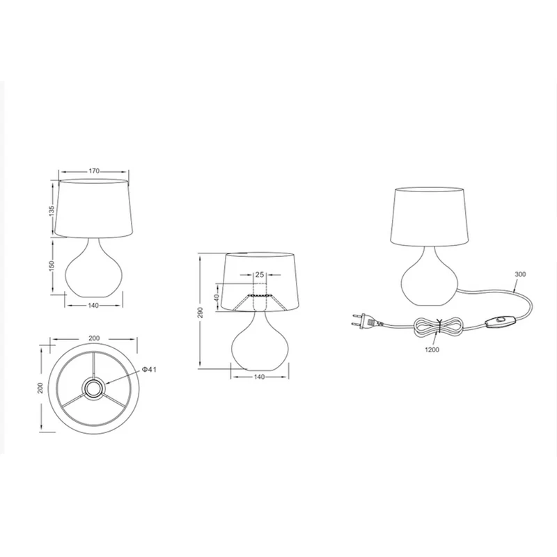 Lampe Beige