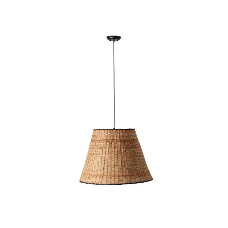 Faro Sumba Black-Rattan Pendant Lamp