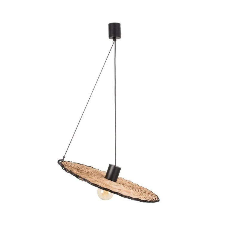 Faro Costas Black-Rattan Pendant Lamp