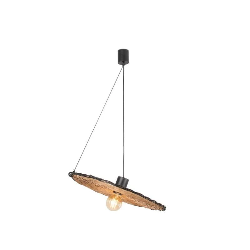 Faro Costas Black-Rattan Pendant Lamp