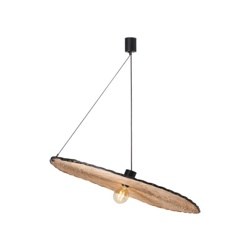 Faro Costas Black-Rattan Pendant Lamp