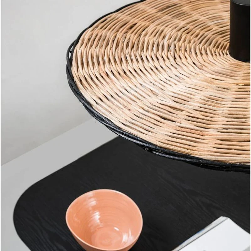 Faro Costas Black-Rattan Pendant Lamp