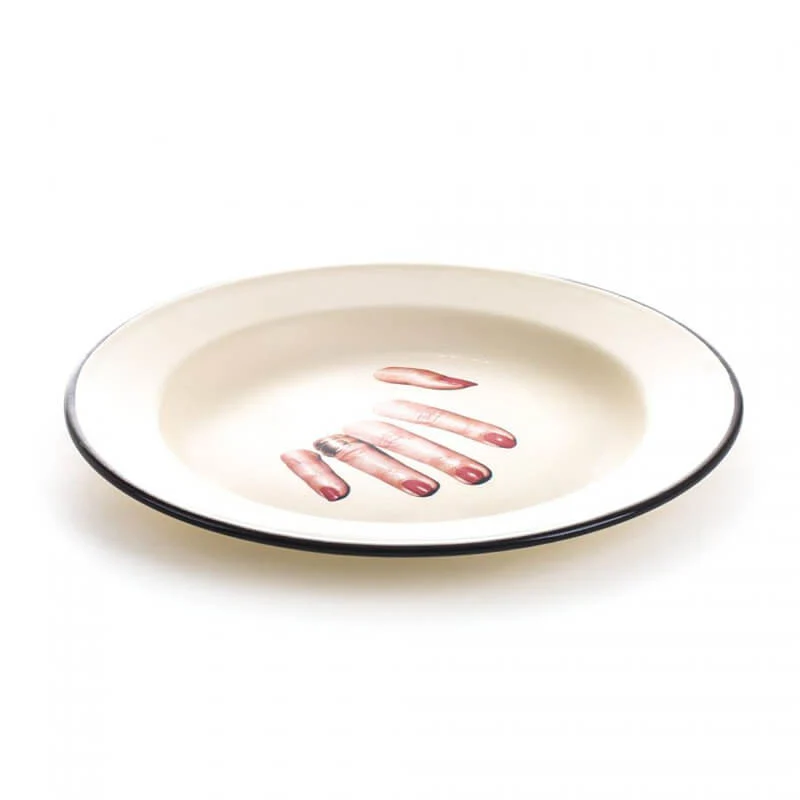 Seletti Enamel Plate Fingers