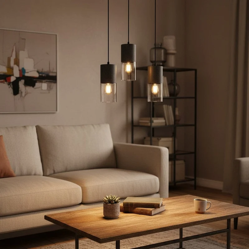 Luminaire Suspension Verre Acier