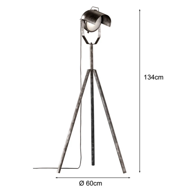Lampadaire Trepied Noir