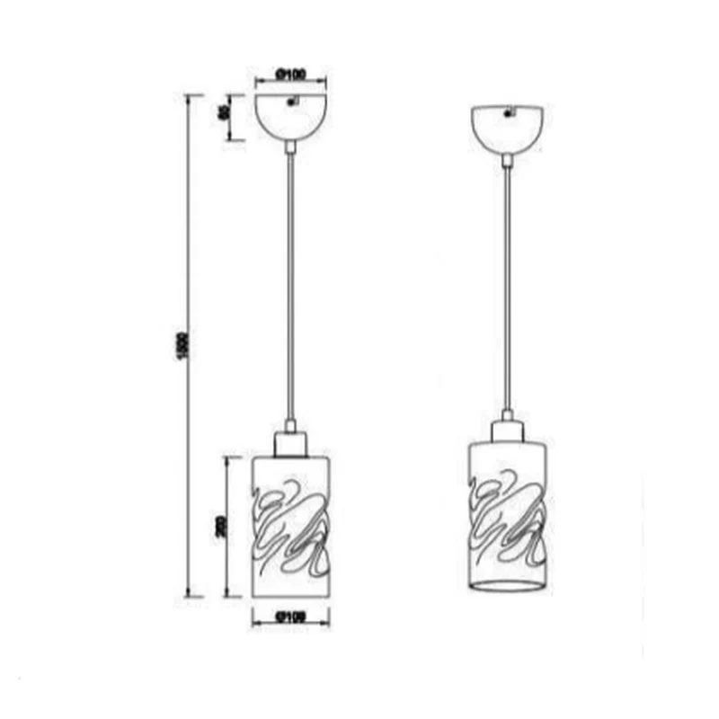 Suspension Verre Art Deco