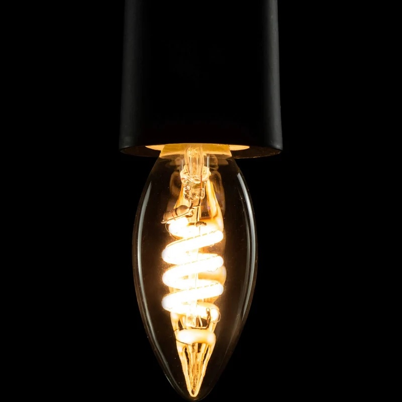 Segula Ambient LED Candle Curved Spiral E14 B35 Clear - 200lm 2000K to 2700K - Dim to warm