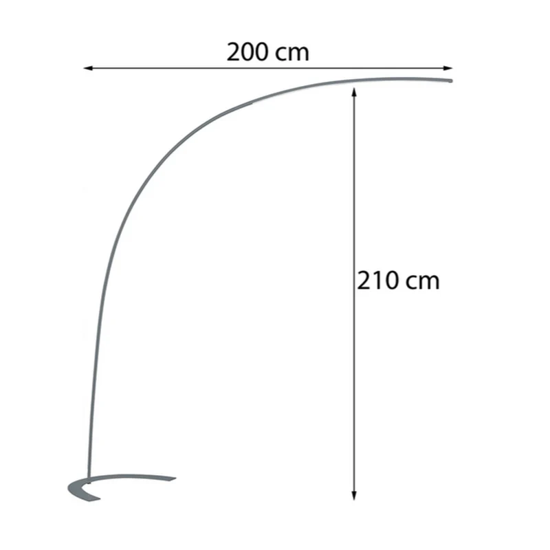 Lampadaire Arc Noir Design
