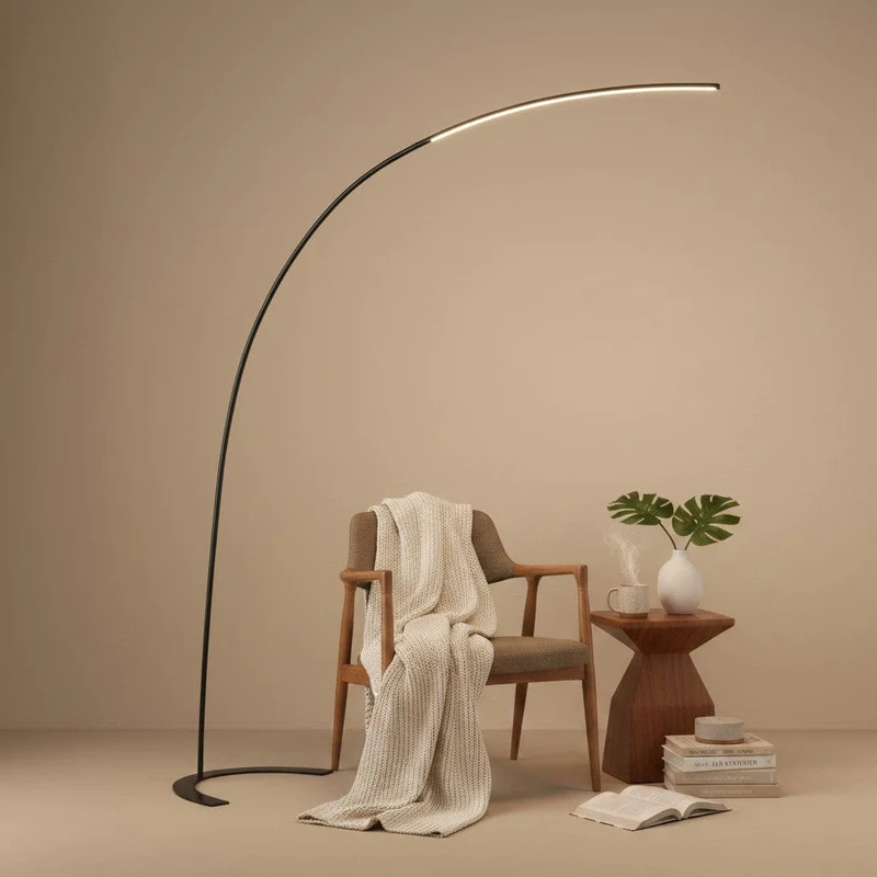 Lampadaire Arc Noir Design