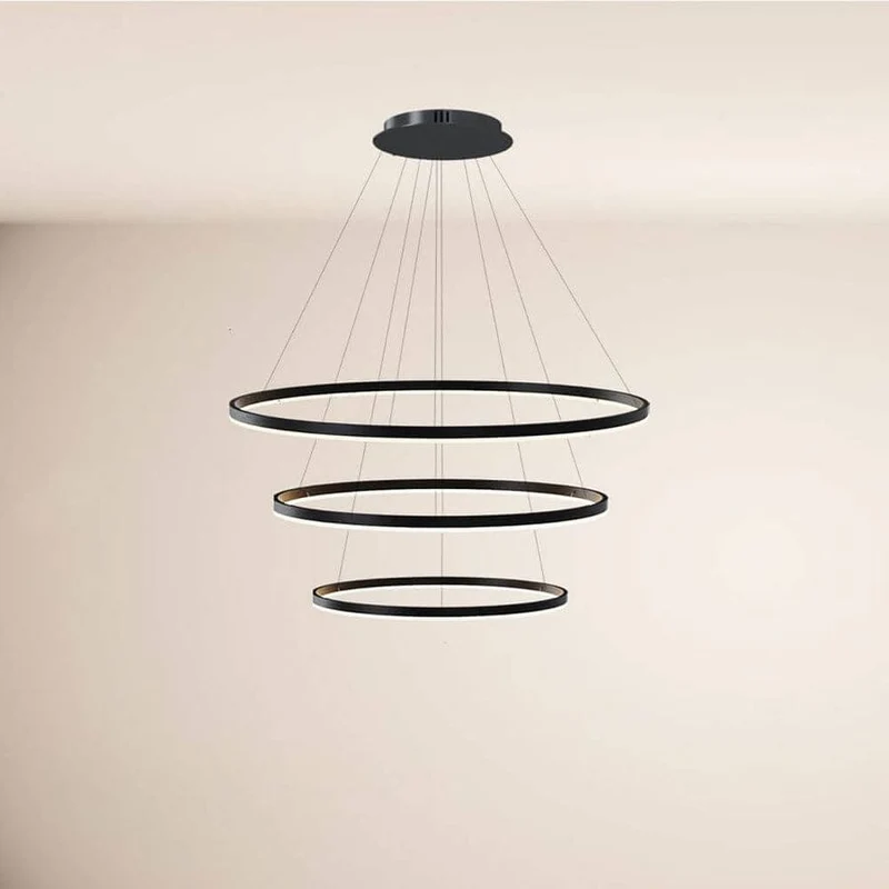 Grande Suspension Metal Noir