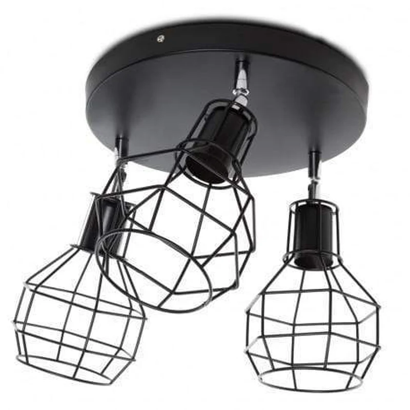 Plafonnier 3 Lampes Noir