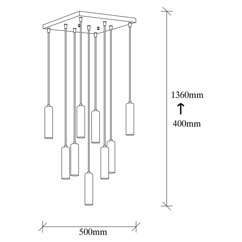 Suspension Verre Chrome
