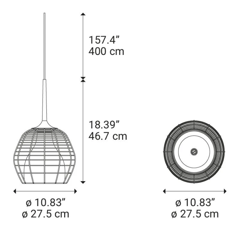 Diesel by Lodes Cage Small Pendant Lamp