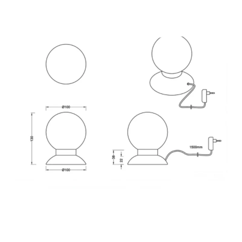 Lampe De Table Or