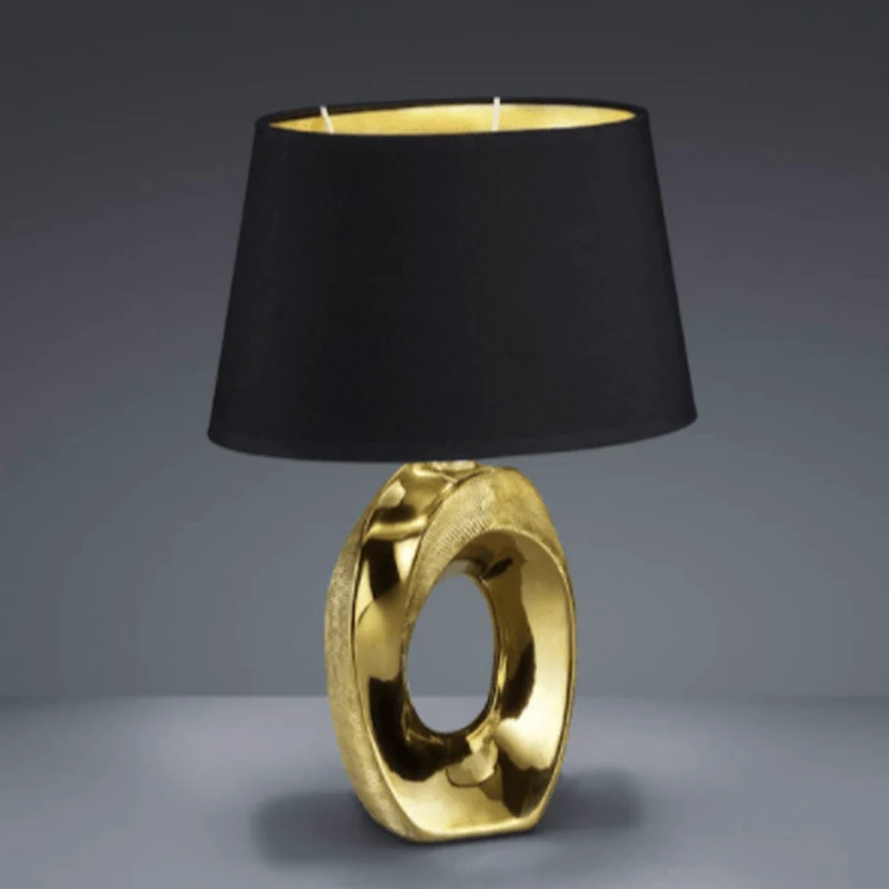 Lampe Noir Et Doré