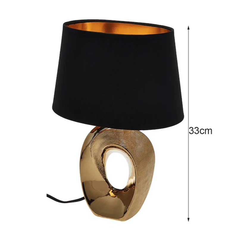 Lampe Noir Et Doré