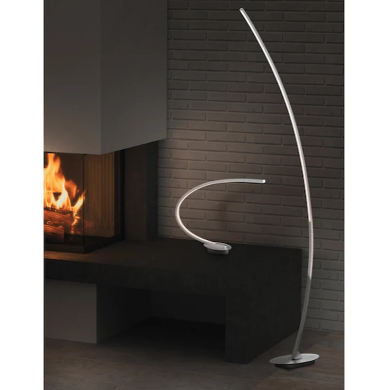 Lampadaire Industriel Gris