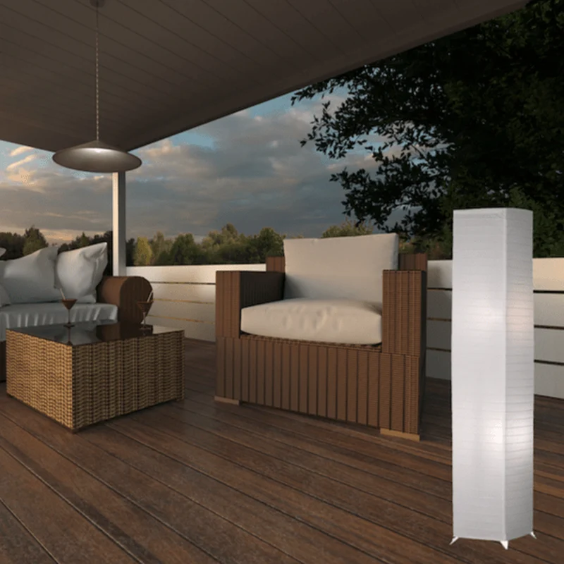 Lampadaire Papier Blanc