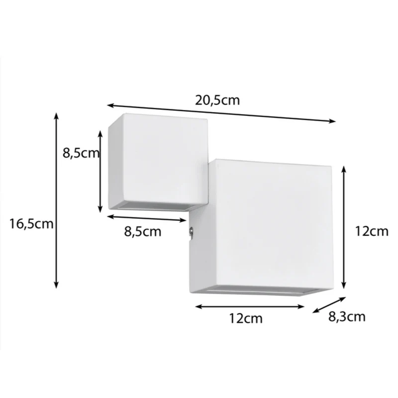 Applique Murale Cube Blanc