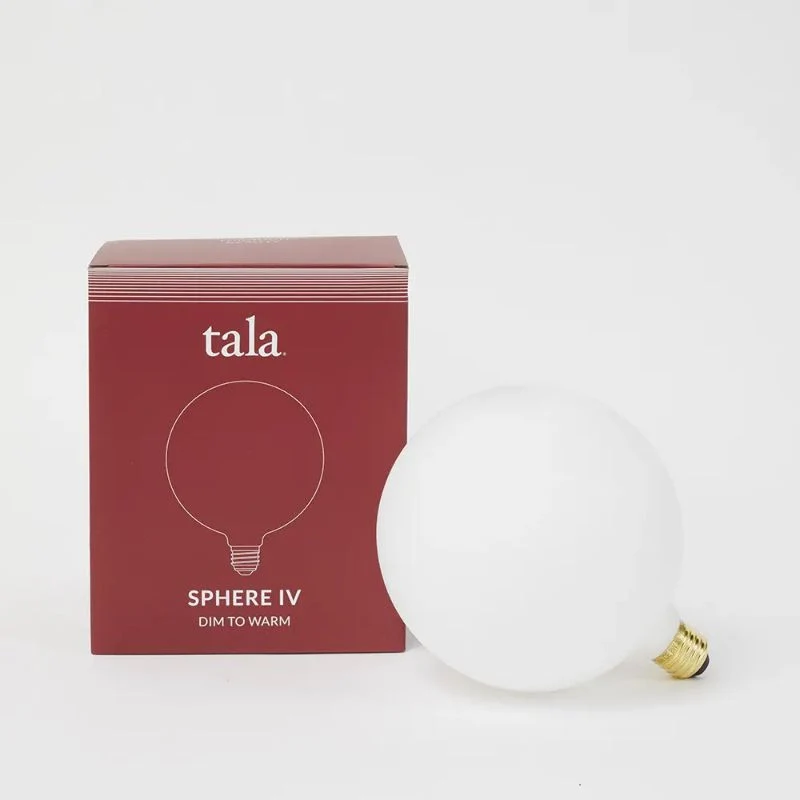 Tala Sphere IV E27 G150 Matte White - 680lm 2000K to 2800K - Dim to warm