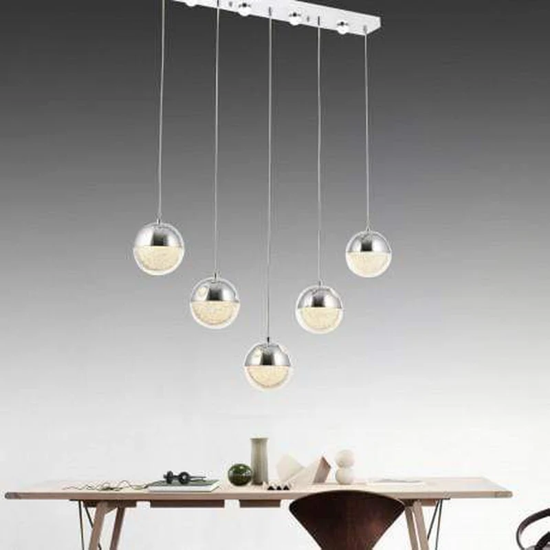 Suspension 5 Boules Verre