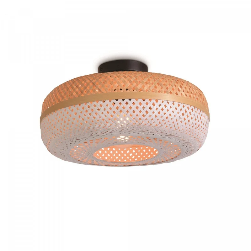 Plafonnier Bambou Blanc