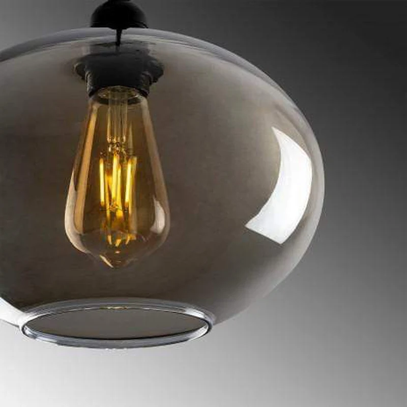 Suspension Globe Verre Fumé