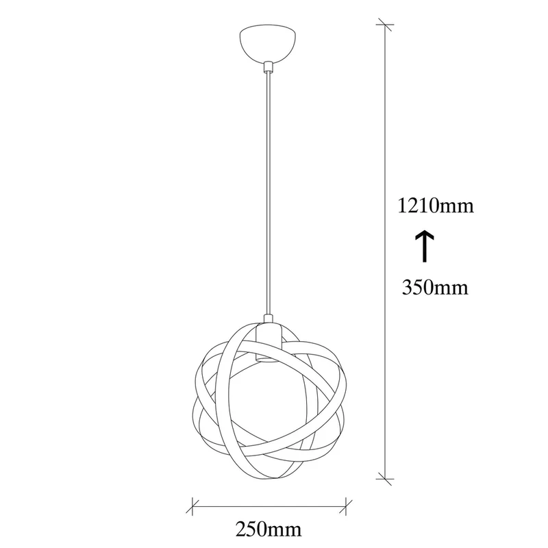 Suspension Boule Dorée