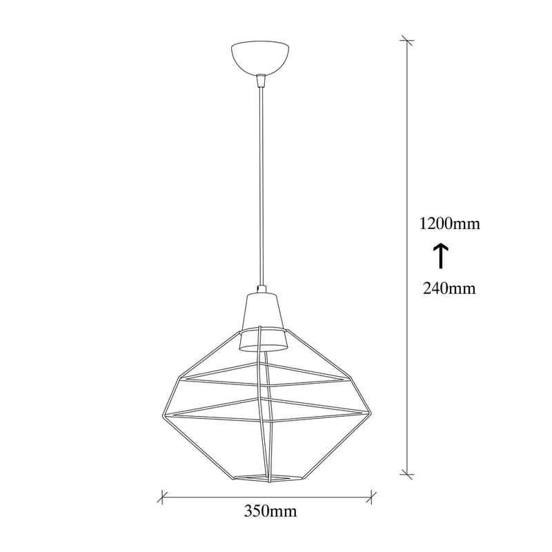 Suspension Led Design Noire
